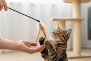 Gato arranhando na brincadeira Saiba como educar seu felino para uma diversão segura