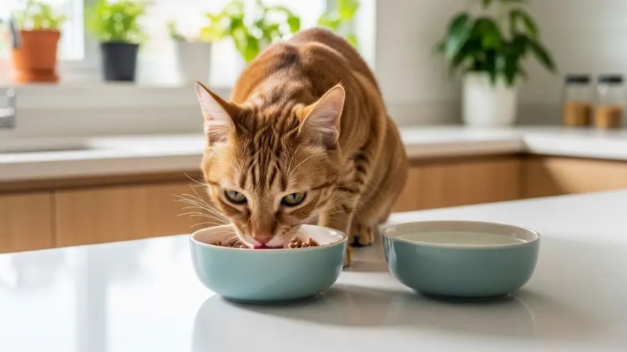 "Parece simples. Não é. A alimentação de gato tem mais camadas do que parece — e eu aprendi isso da forma mais cara possível. 🐱" -->