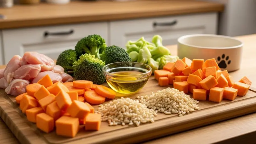 "Frango, legumes, arroz, ômega 3. Parece simples. E é, quando você sabe o que está fazendo. Quando não sabe, pode causar deficiências sérias sem perceber." -->