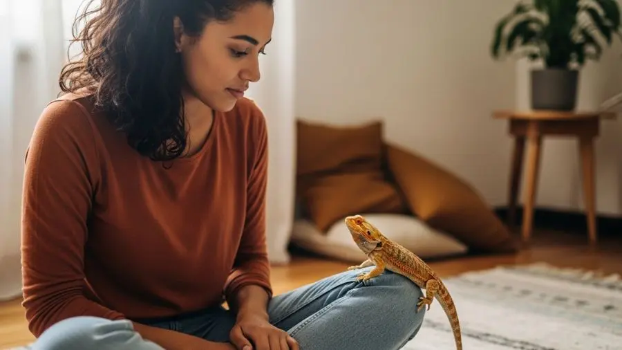 "Em 2021, o Spyke parou de comer. Entrei em pânico. Liguei para o vet às 22h. A resposta mudou tudo que eu achava que sabia sobre comportamento animal. 🦎" -->