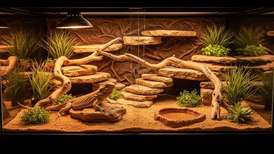 terrário ideal para criação de dragão-barbudo em ambiente controlado