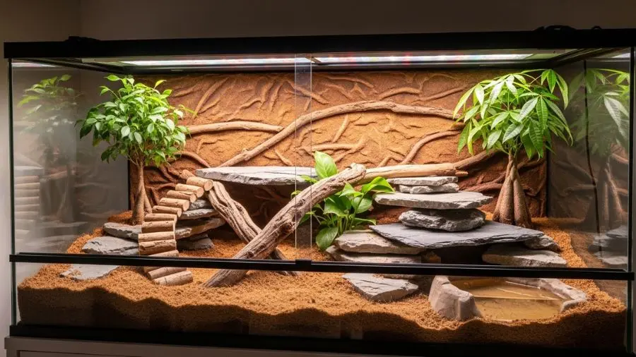 terrário perfeito para répteis montado corretamente