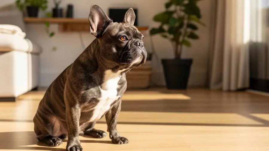 "O Napo — bulldog francês da minha vizinha Camila — tem essa cara de quem manda em todo mundo. E manda mesmo." -->
