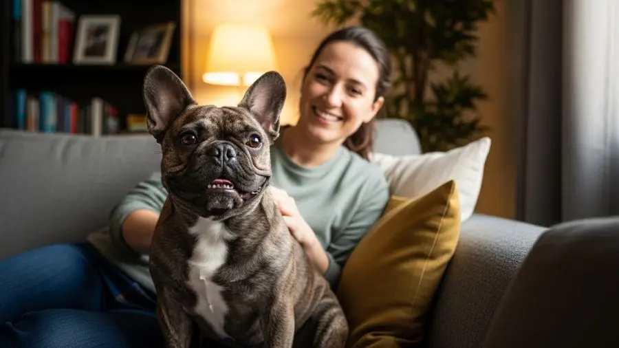 "Bulldog francês bem cuidado é exatamente isso: companheiro tranquilo, afetuoso e presente — para quem está preparado para o que a raça exige." 