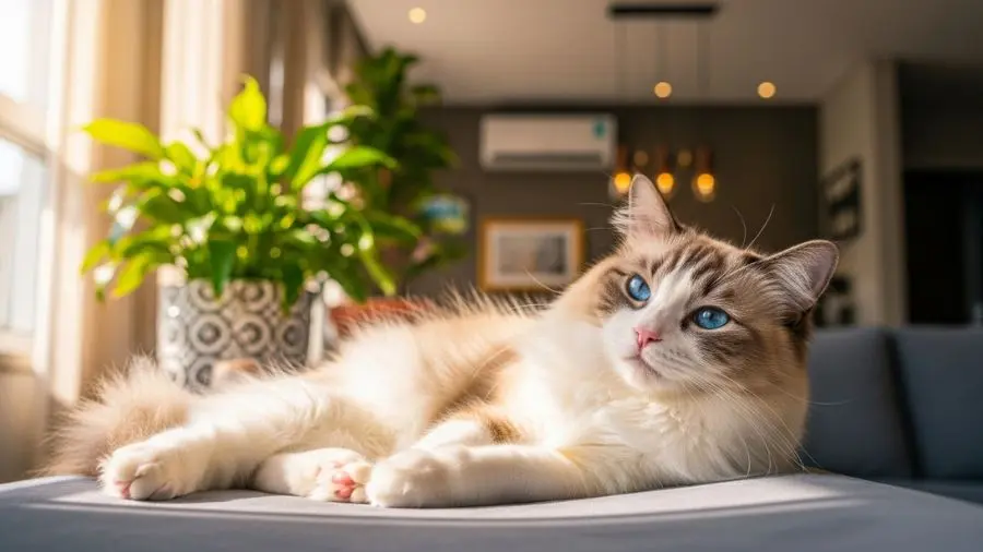 "A Neve, gato ragdoll da minha amiga Juliana, tem esse olhar azul que paralisa qualquer pessoa que entra no apartamento dela. E ela sabe disso." -->