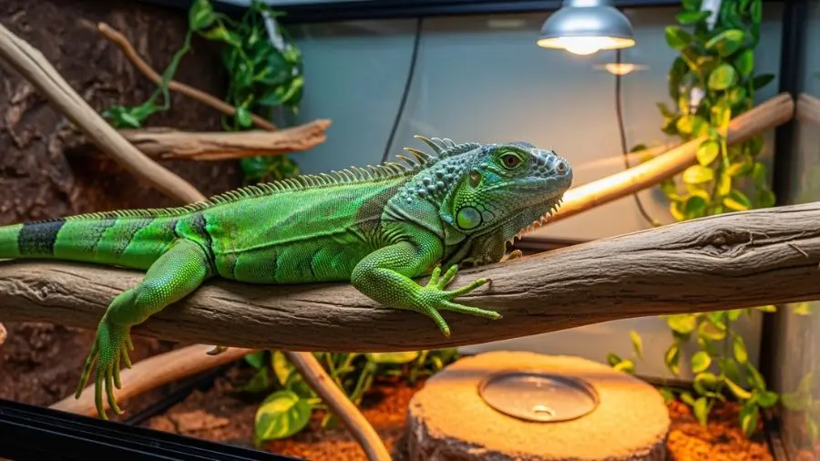 "Essa é a Esmeralda, iguana verde de dois anos que minha amiga Thaís adotou achando que seria fácil. Não é fácil. Mas é recompensador quando você faz direito." -->
