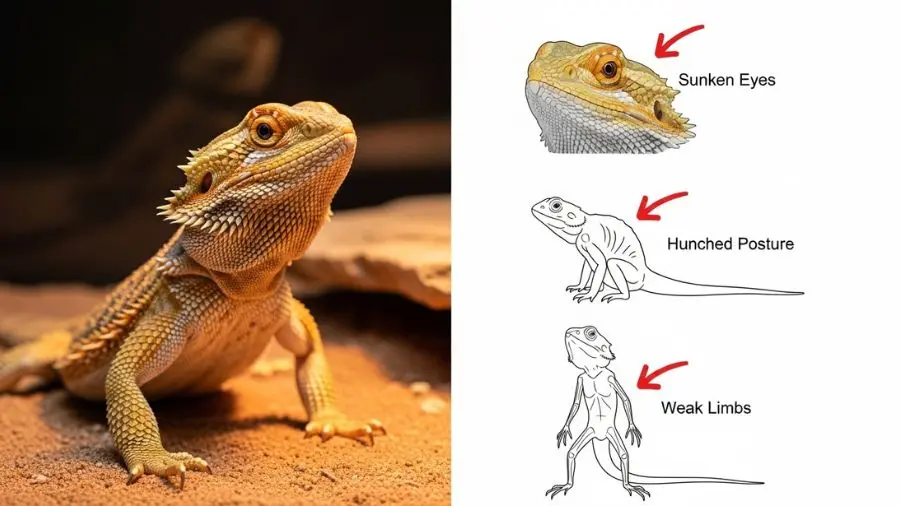 

"Os sinais físicos que separam saúde de doença no dragão barbudo." 