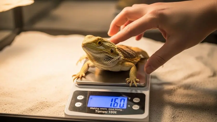 "Pesagem semanal é uma das ferramentas mais simples e eficazes para monitorar a saúde do dragão barbudo."