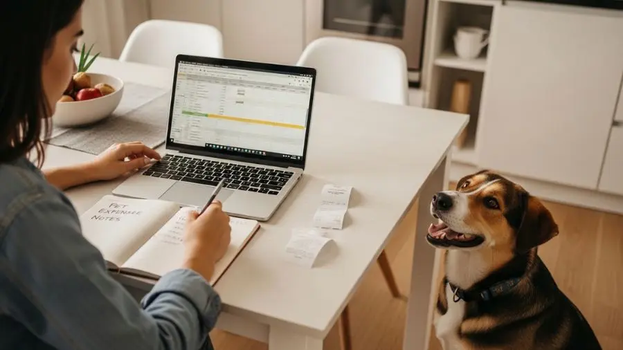 : "Essa fui eu em fevereiro de 2025, quando a minha prima Letícia me pediu para ajudá-la a montar o orçamento antes de adotar o Bode. Três horas de planilha. Valeu cada minuto." -->