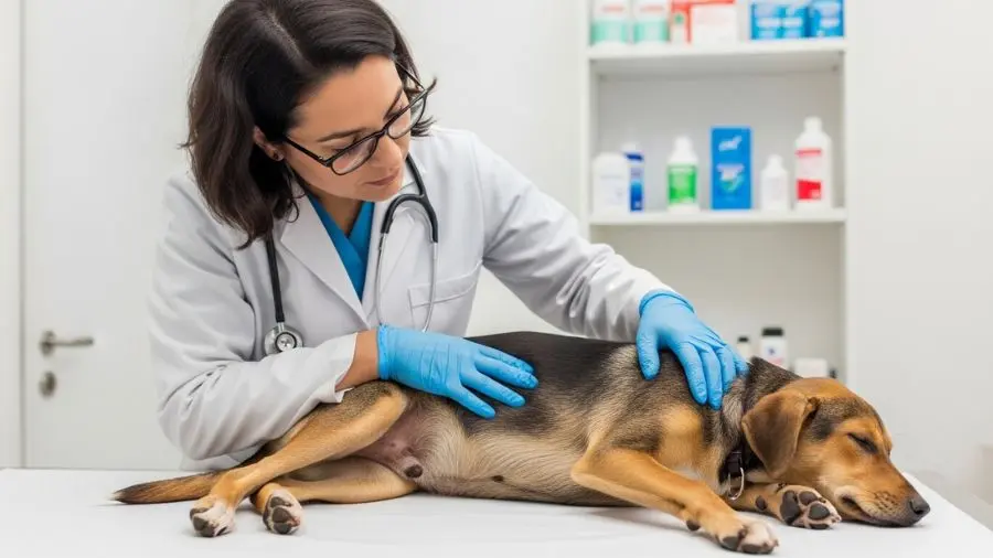 "Essa foi a cara do Thor na primeira consulta. Letargia, barriga levemente inchada e pelo sem brilho. Três sinais que eu não soube ler a tempo." -->