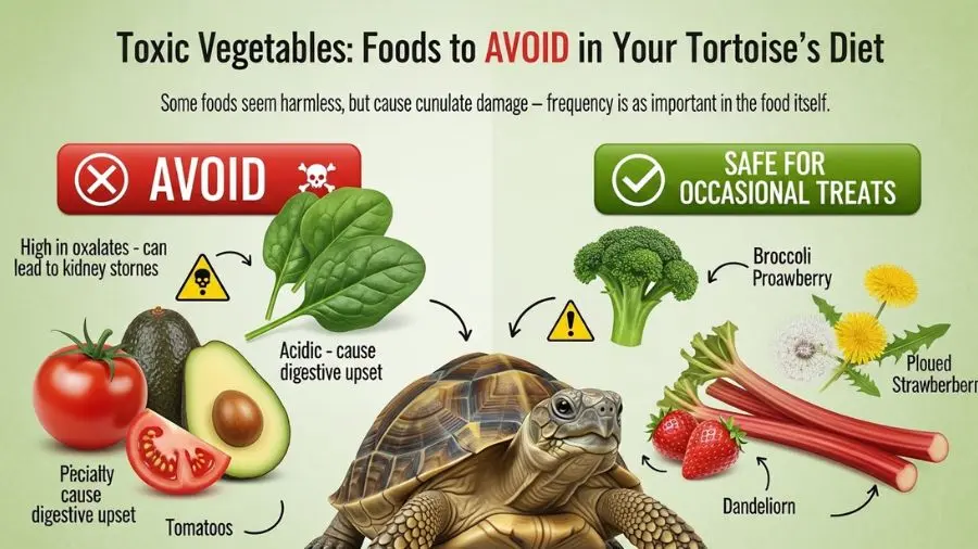  alimentos que devem ser evitados na dieta do jabuti incluindo tomate e espinafre