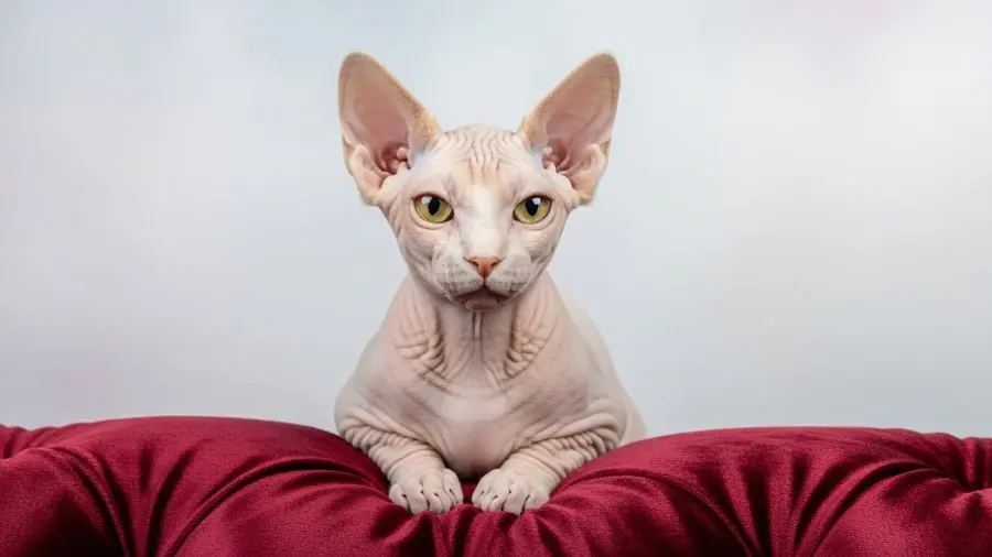 Legenda: O sphynx — sem pelos visíveis, com personalidade de sobra