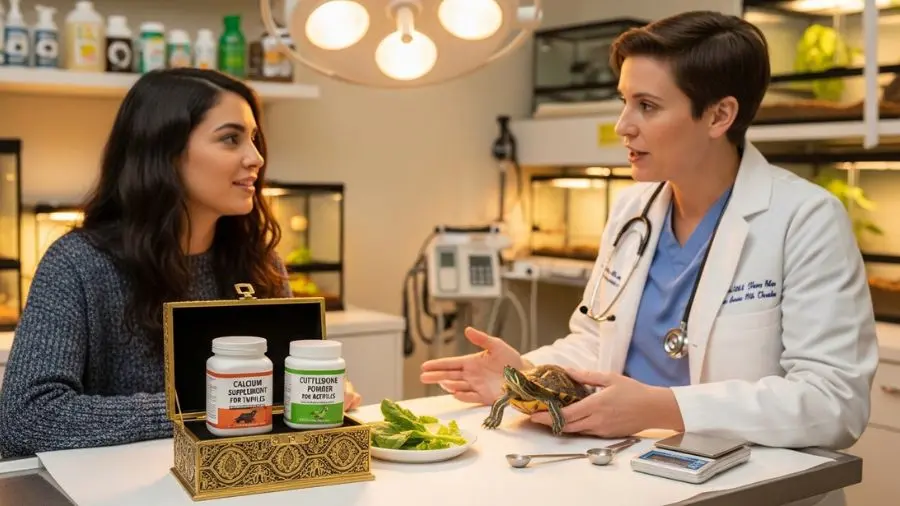 osso de siba e pó de cálcio para suplementação de jabuti