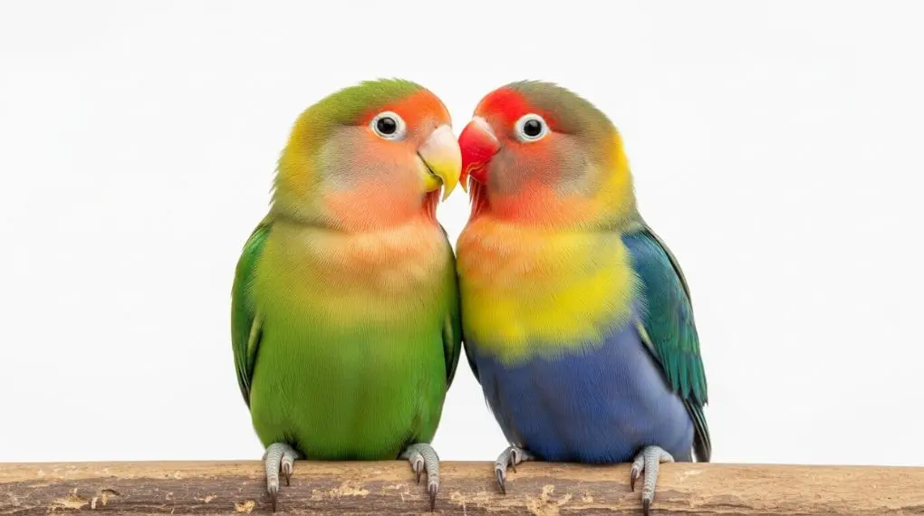 "O nome 'pássaro do amor' não é marketing. É comportamento. Agapornis em par são inseparáveis de uma forma que impressiona." -->