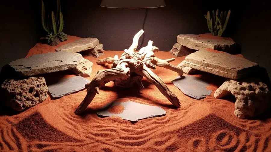 Exemplo de terrário seco com microclima estável