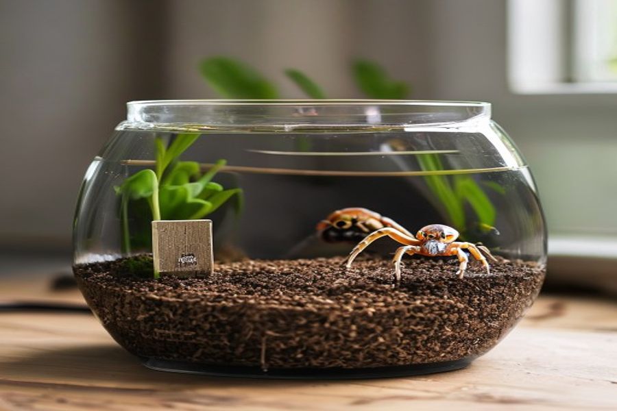 Terrário simples e acessível para tarântula - custo de 20 a 50 euros