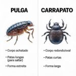 Pulgas E Carrapatos Diferencas