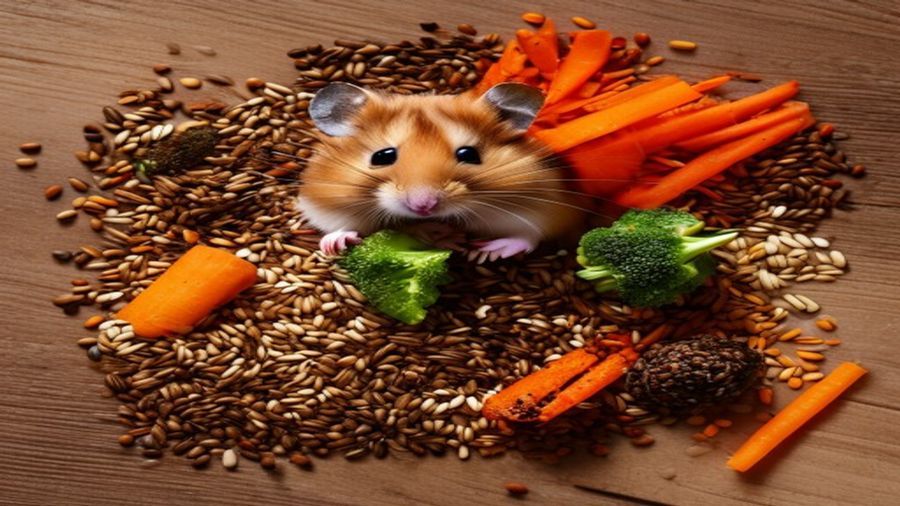 Mix de alimentacao equilibrada para hamster sirio