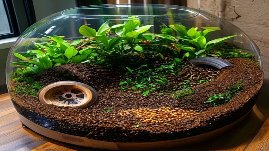 Setup correto de gaiola para hamster sirio — 80x50cm com 25cm de substrato