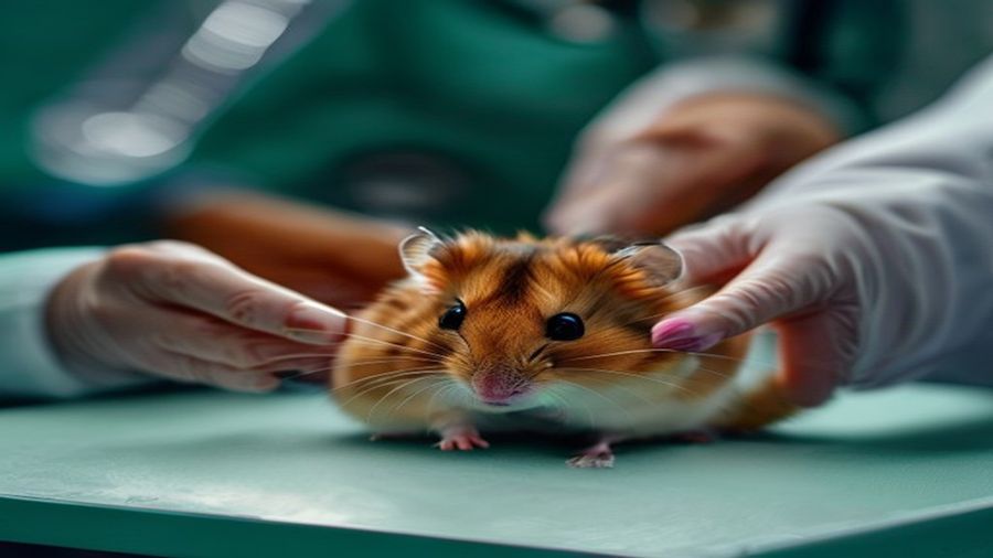 Consulta veterinaria — fundamental para diagnostico precoce em hamsters