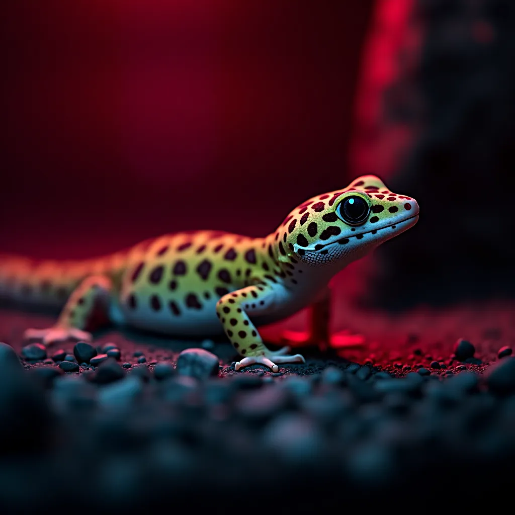 Gecko leopardo ativo à noite — comportamento noturno normal do eublepharis macularius