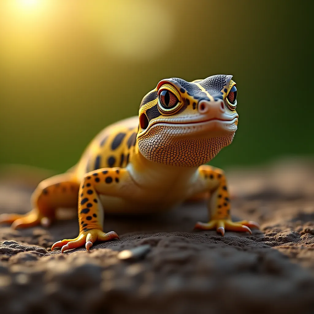 Gecko leopardo com muda de pele incompleta nos dedos