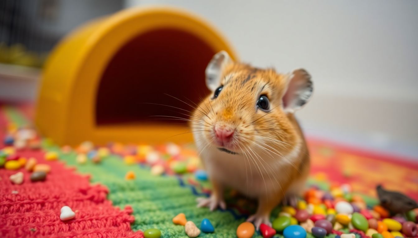 Habitat completo de gerbil com substrato profundo e esconderijos