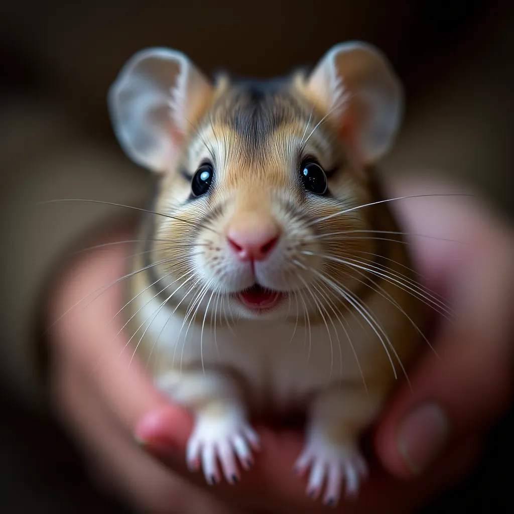 Gerbil saudável e feliz em habitat completo — guia Hephiro Pets