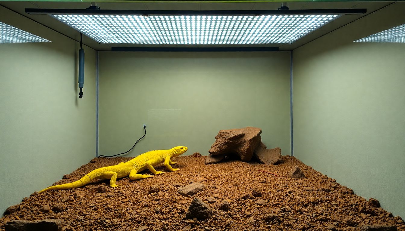 teiú como pet em terrário amplo com iluminação UVB - imagem 3