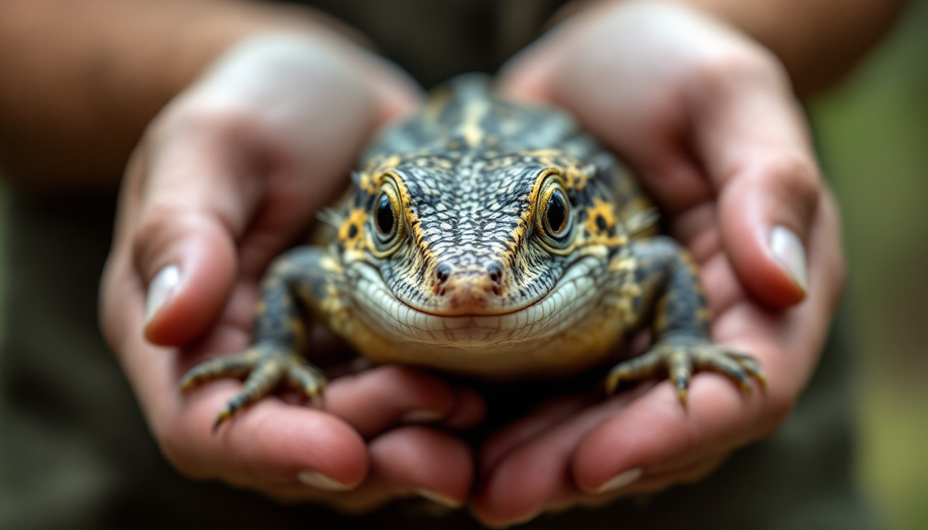 teiú como pet em terrário amplo com iluminação UVB - imagem 6