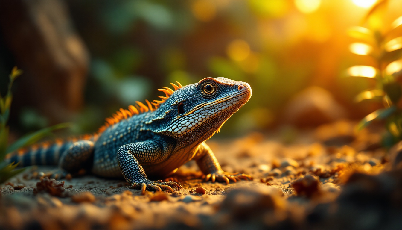 teiú como pet em terrário amplo com iluminação UVB - imagem 8